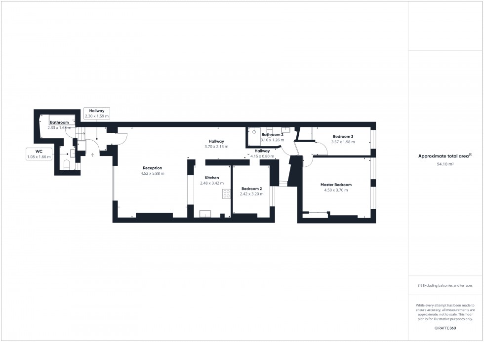Floorplan for Kensington Gardens Square, Notting Hill