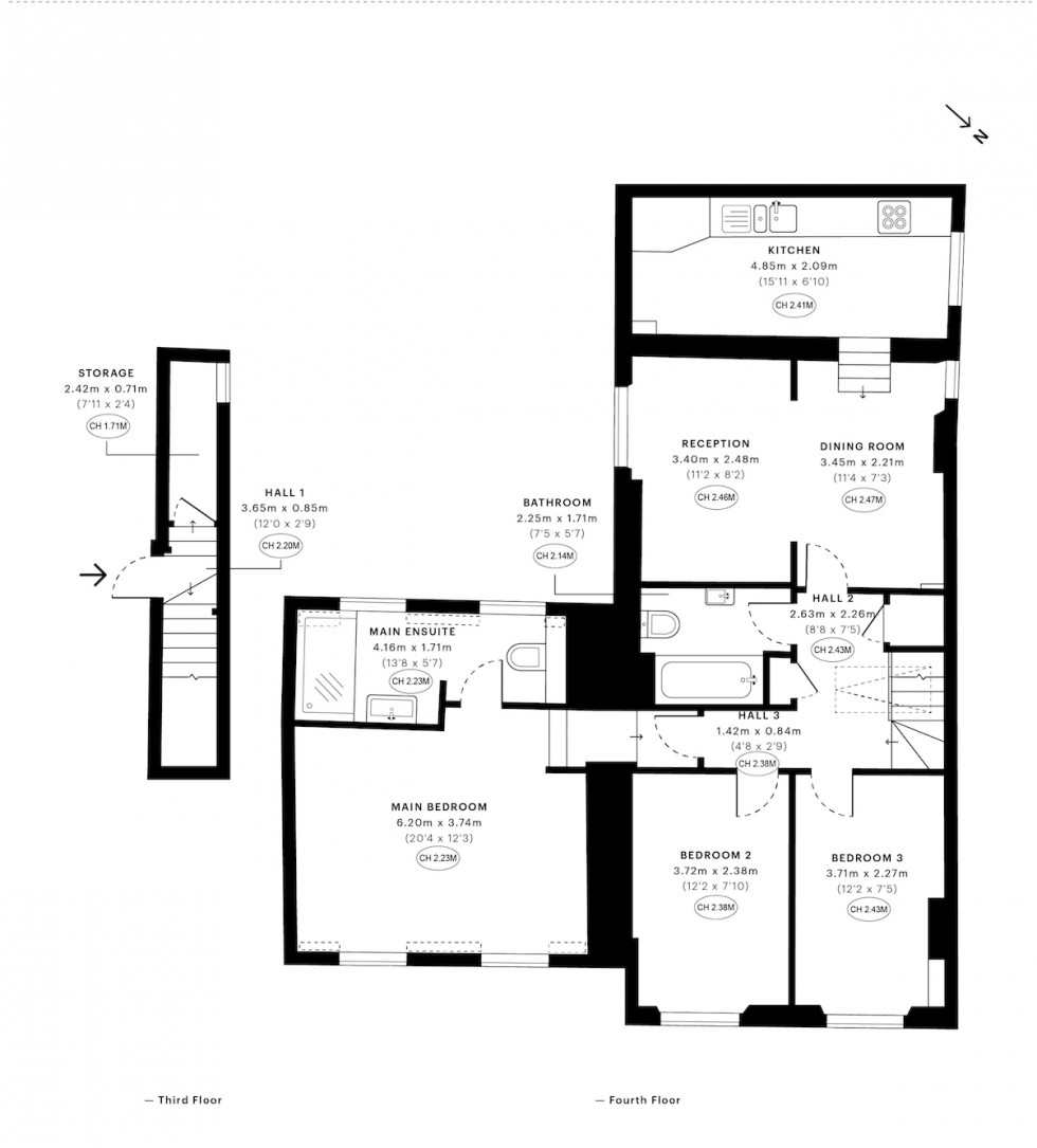 Floorplan for Norfolk Place, London