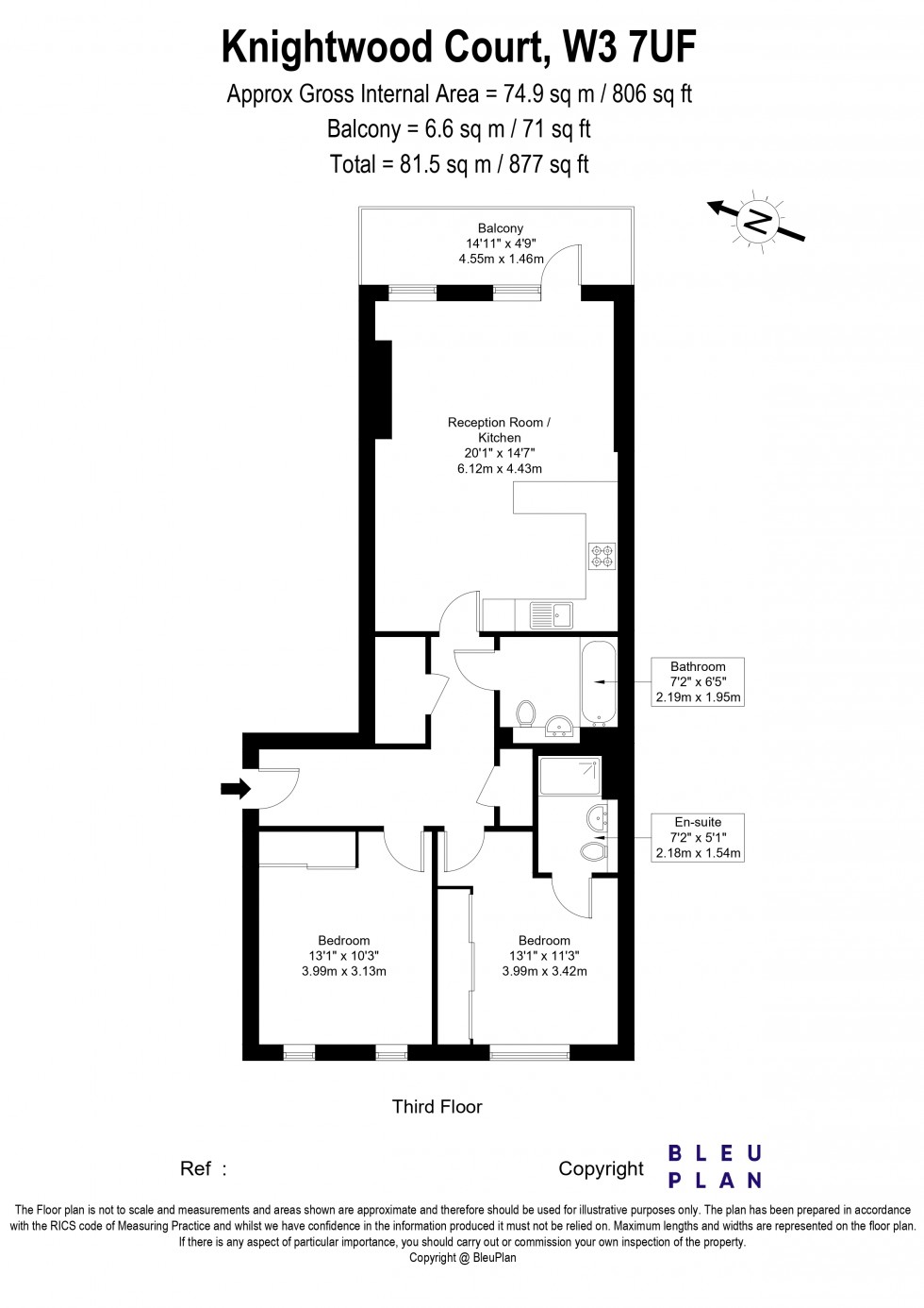 Floorplan for Colonnade Gardens, Acton